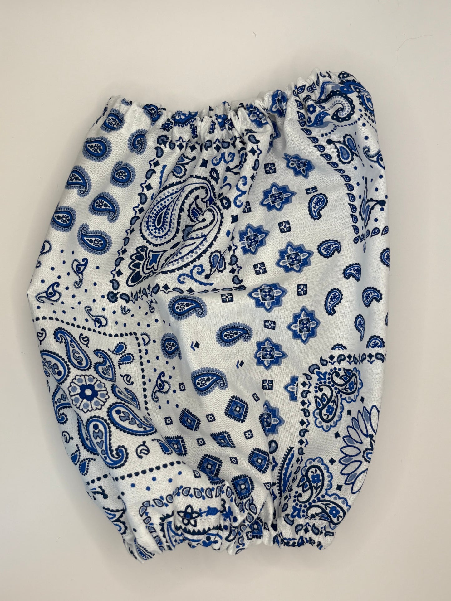 Snood Paisley Bleu & Blanc - Coton - Taille Adulte