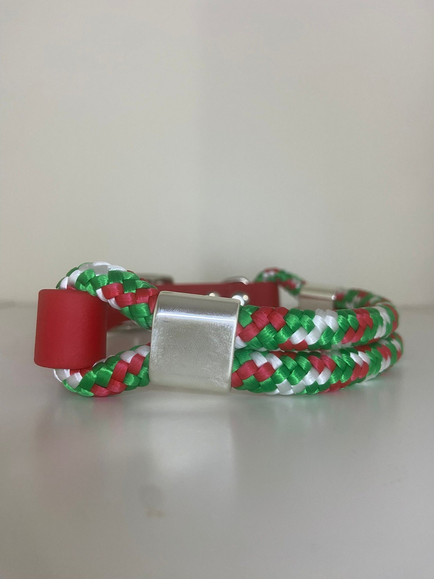 Collier Saïko : corde & biothane - Noël