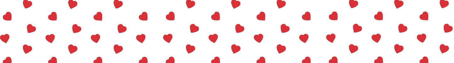 Collier en biothane  - motifs St Valentin