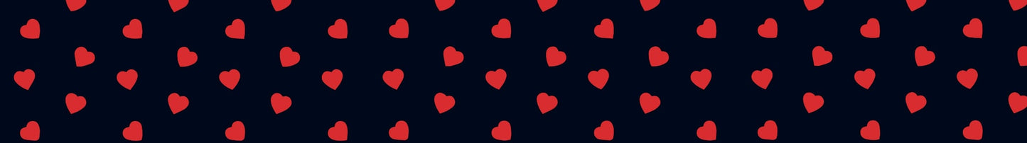 Collier en biothane  - motifs St Valentin