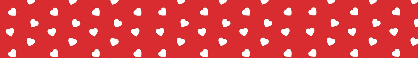 Collier en biothane  - motifs St Valentin