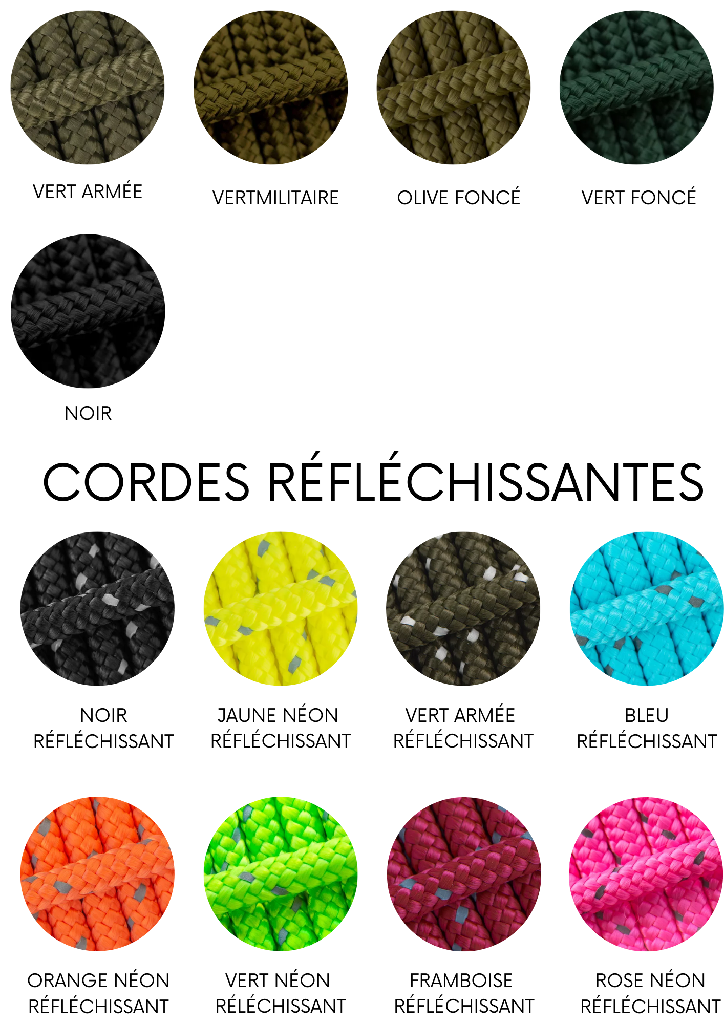 Collier Saïko : corde & biothane - collction automne