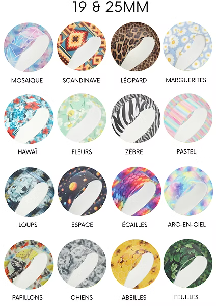 Collier en biothane  - motifs
