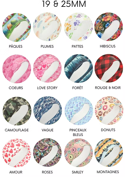 Collier en biothane  - motifs