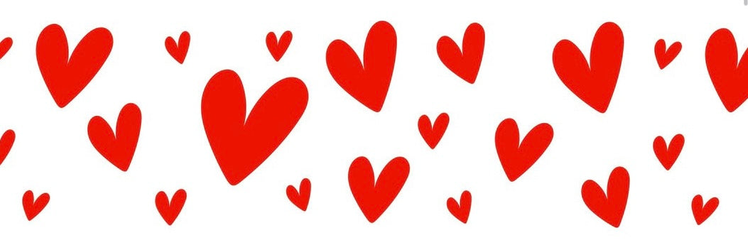 Collier en biothane  - motifs St Valentin