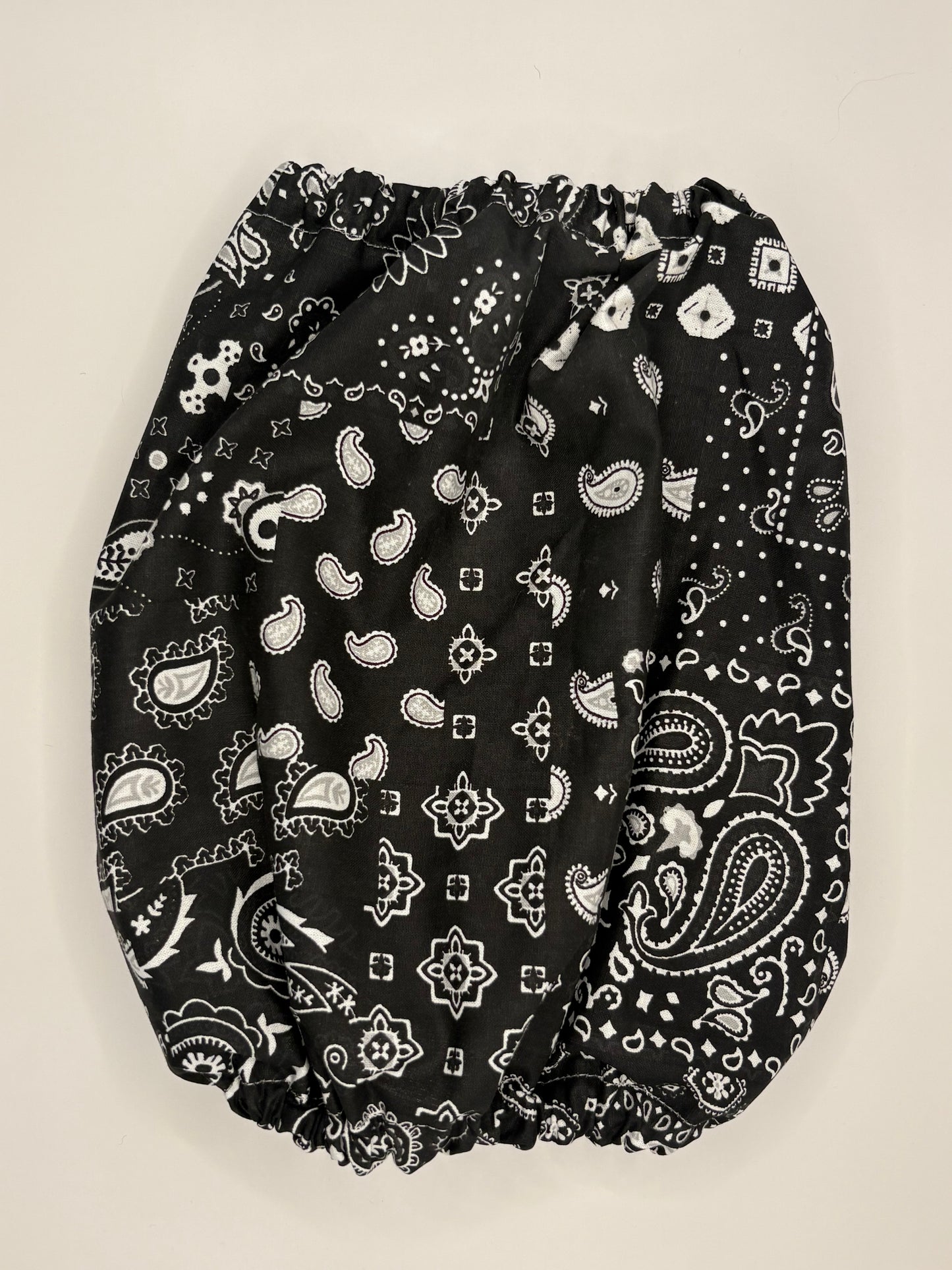 Snood Paisley Noir -  Coton - Taille Adulte
