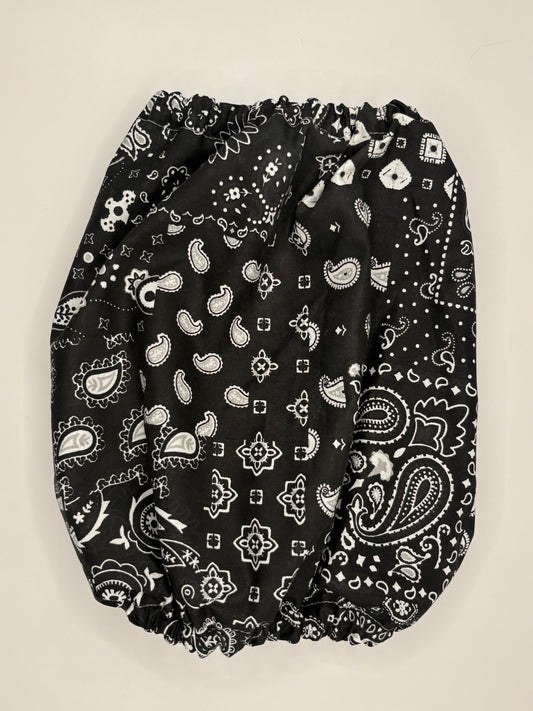 Snood Paisley Noir -  Coton - Taille Adulte