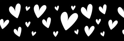 Collier en biothane  - motifs St Valentin