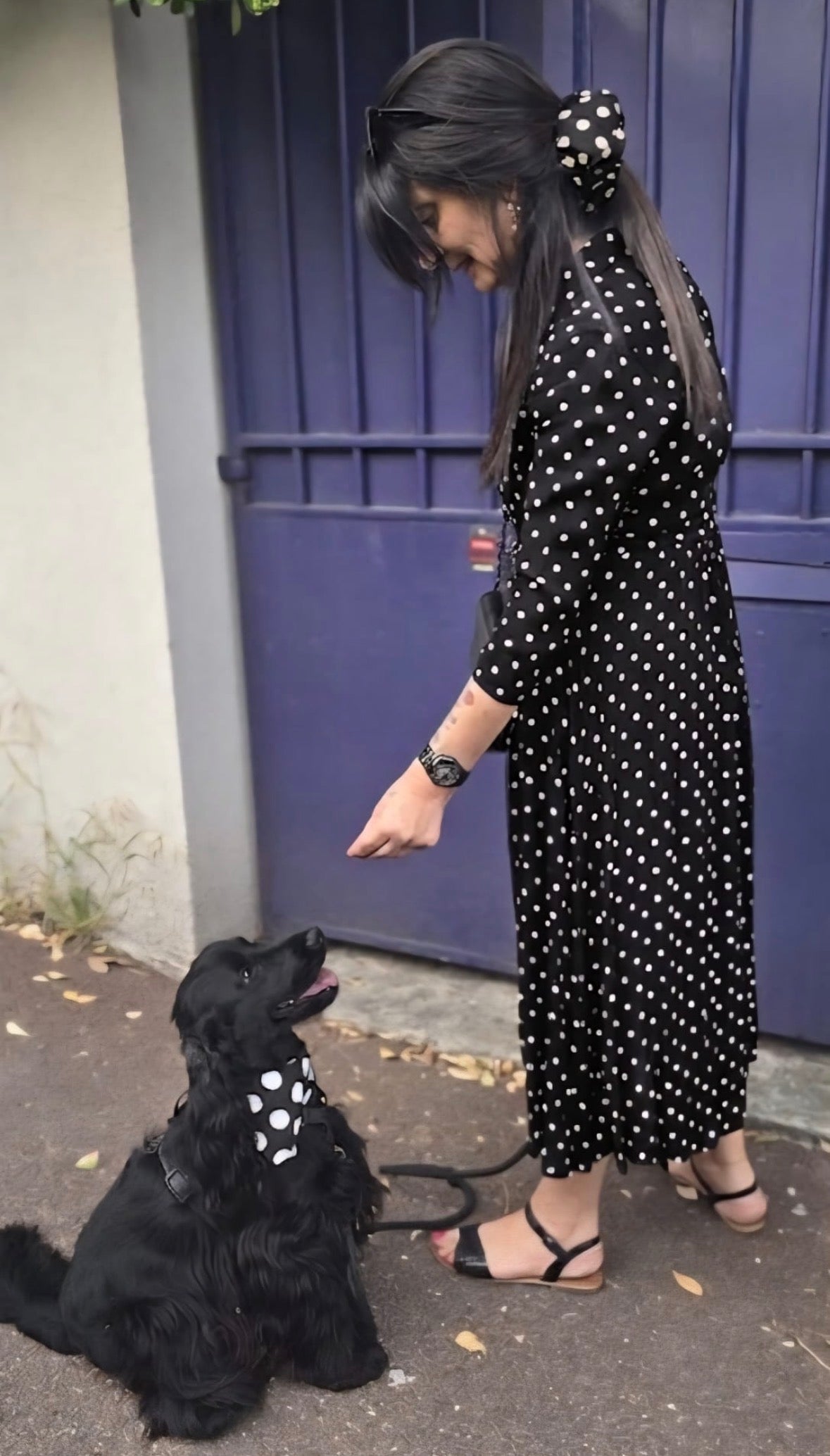 Bandana en coton - pois