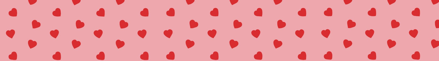 Collier en biothane  - motifs St Valentin