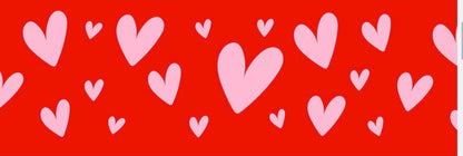 Collier en biothane  - motifs St Valentin