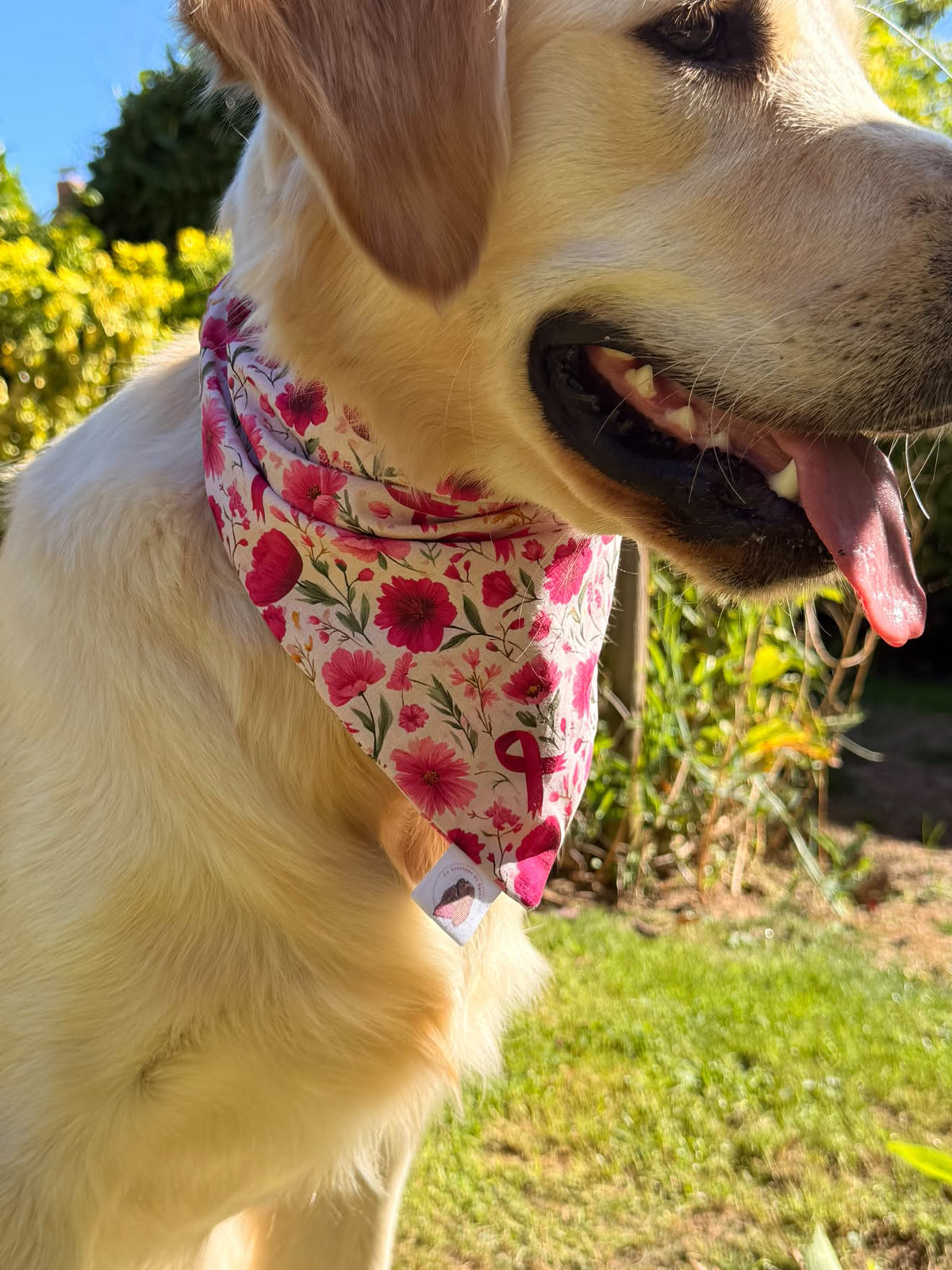 Bandana en coton - Octobre Rose