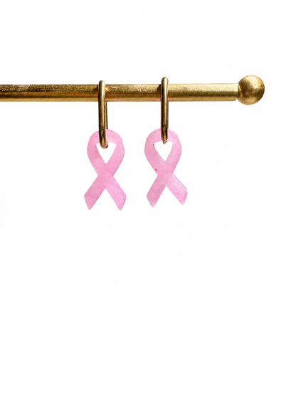 Boucles d'oreilles intercheangeables - Octobre rose
