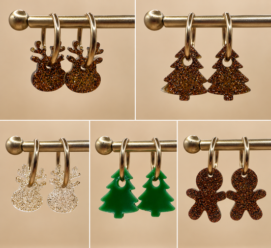 Boucles d'oreilles interchangeables - Noël