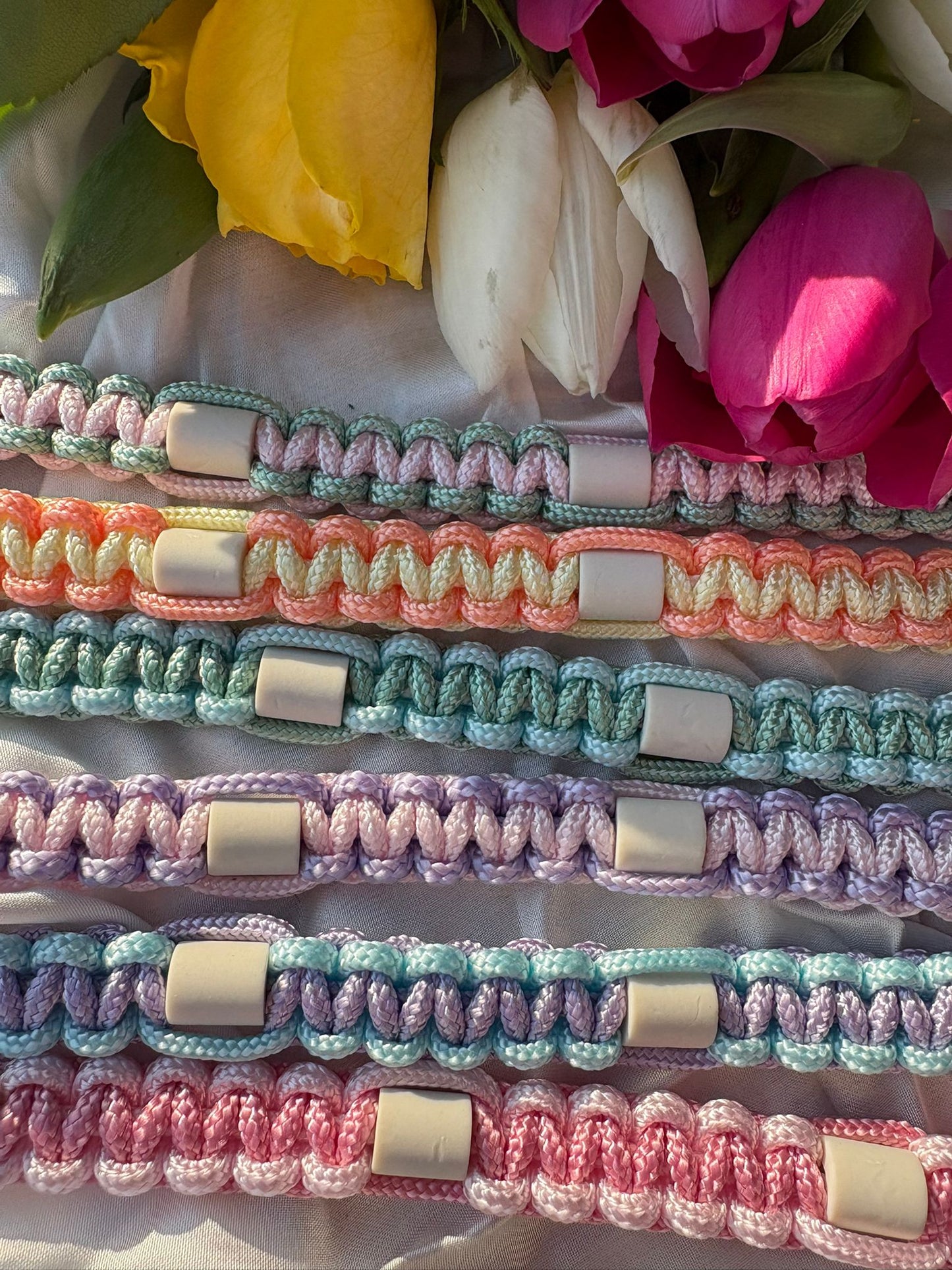 Collier antiparasitaire en paracorde - Collection Printemps