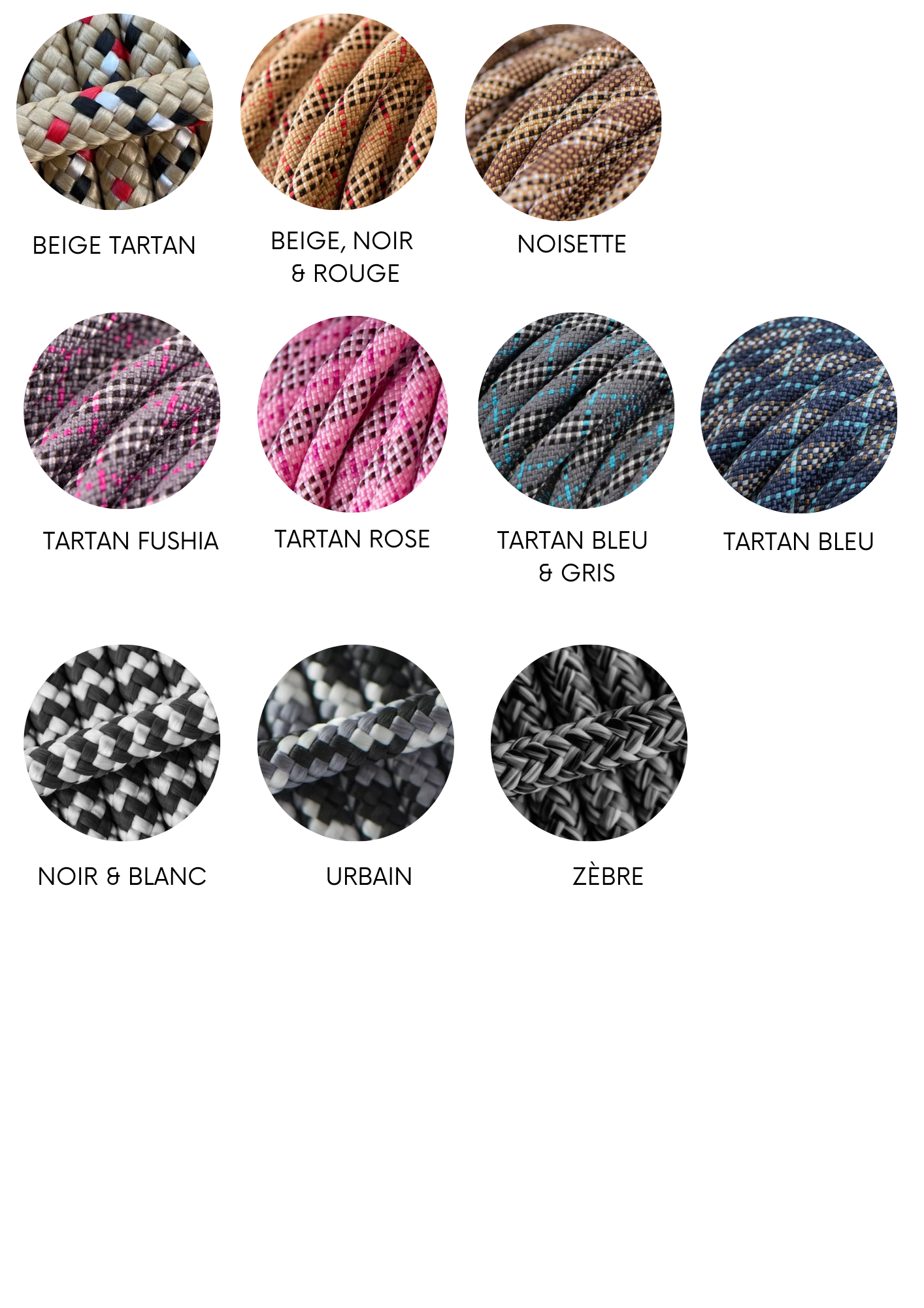 Laisse en corde - Tartan