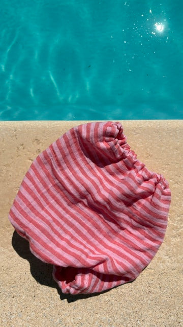 Snood en double gaze de coton - rayures