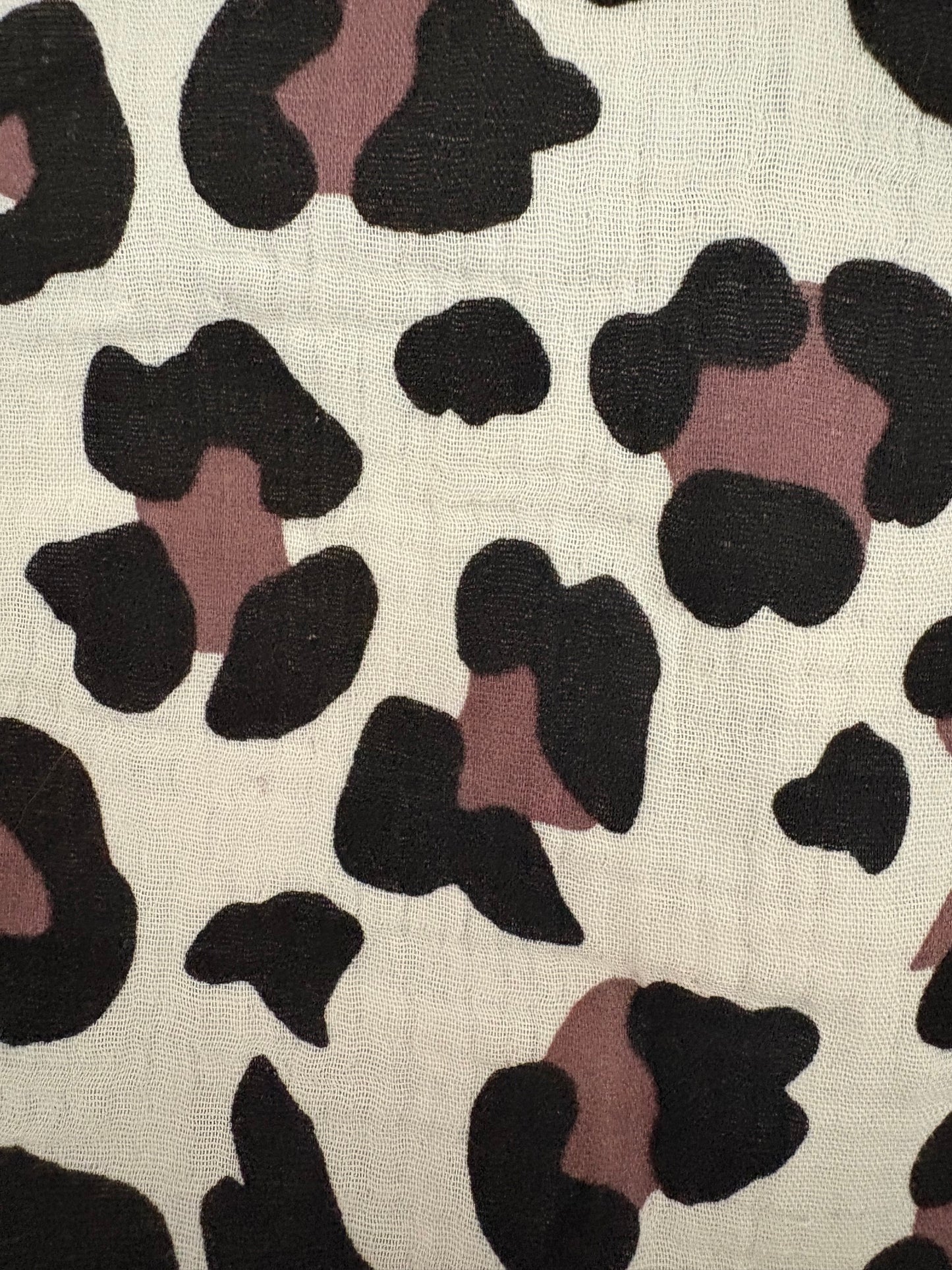 Snood léopard - double gaze de coton