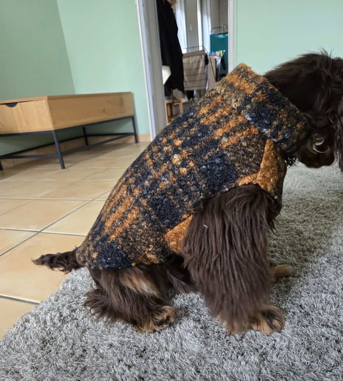 Pull en bouclette à motifs
