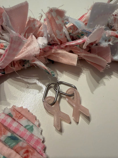 Boucles d'oreilles intercheangeables - Octobre rose
