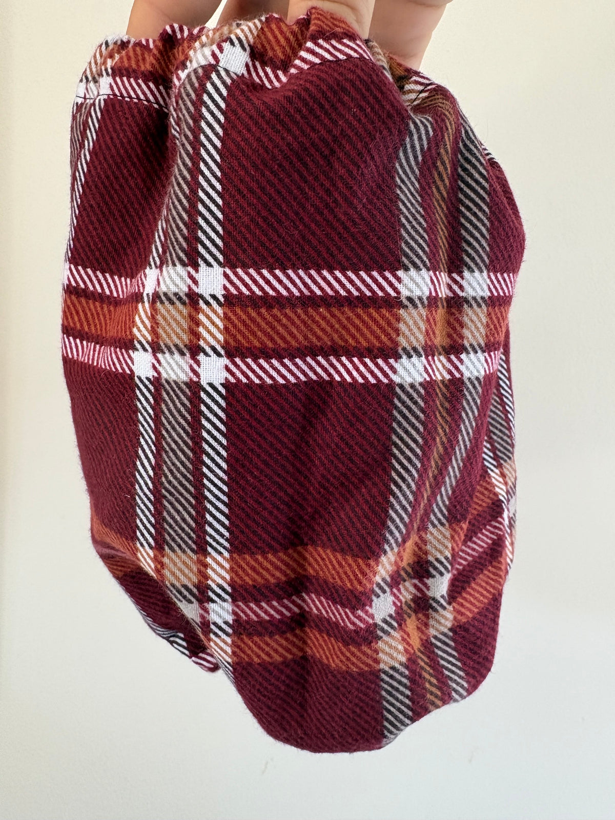 Snood en coton - Tartan bordeaux