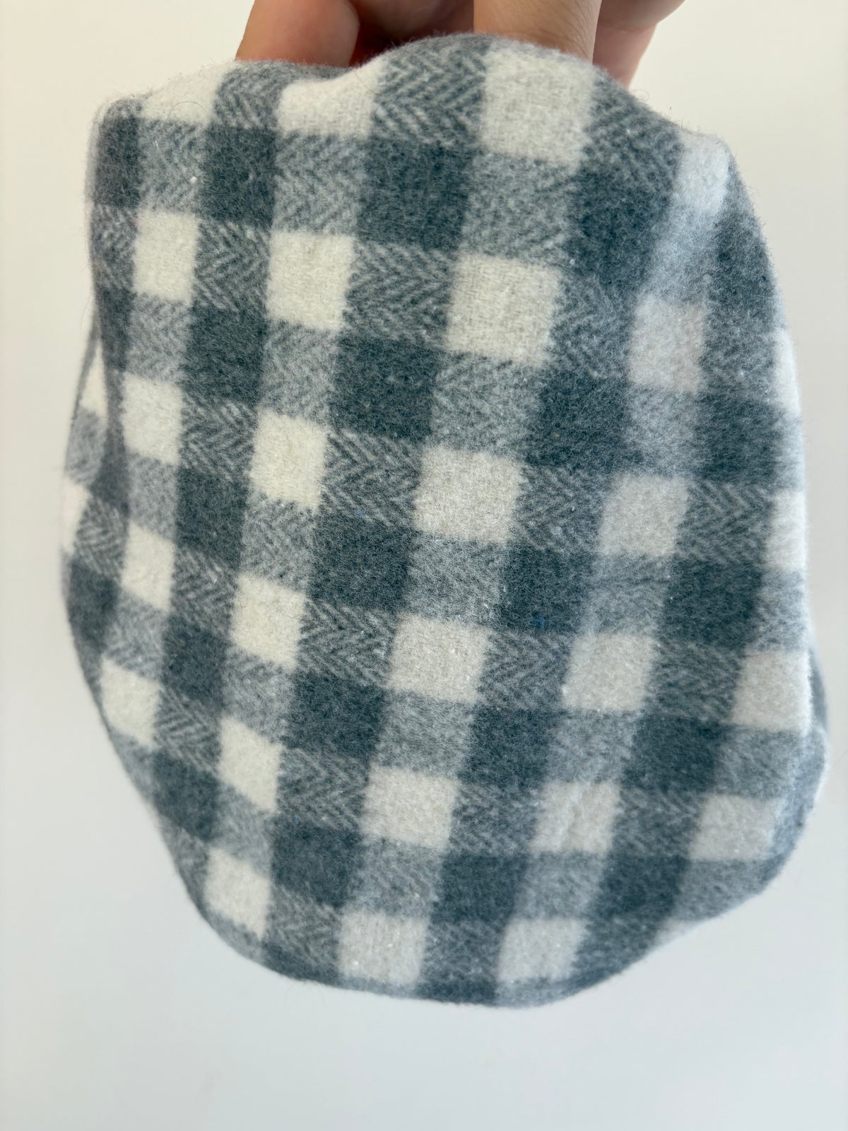 Snood en coton - Vichy gris et blanc