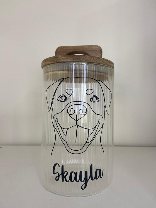 Bocal à friandises - tête de votre chien