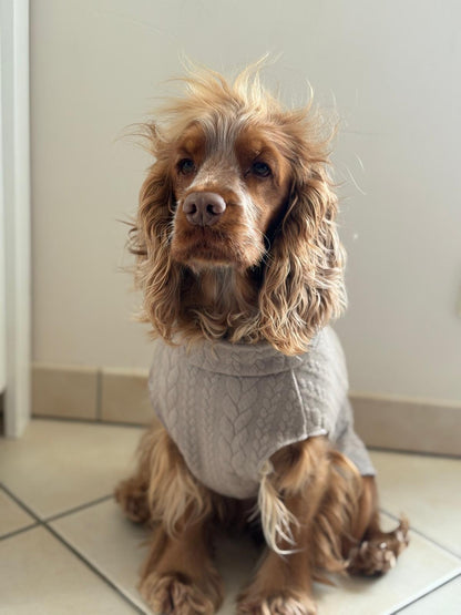 Pull en tissu sweat torsadé