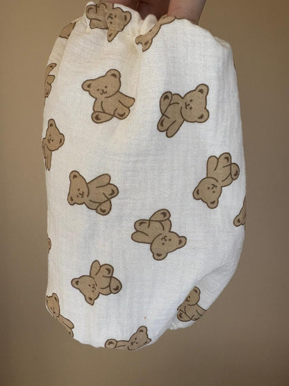 Snood en double gaze de coton - Ours