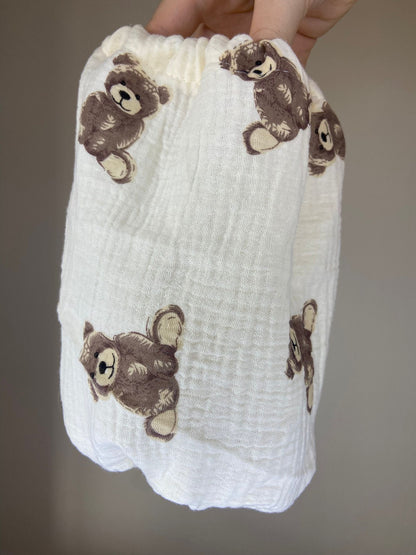 Snood en double gaze de coton - Ours