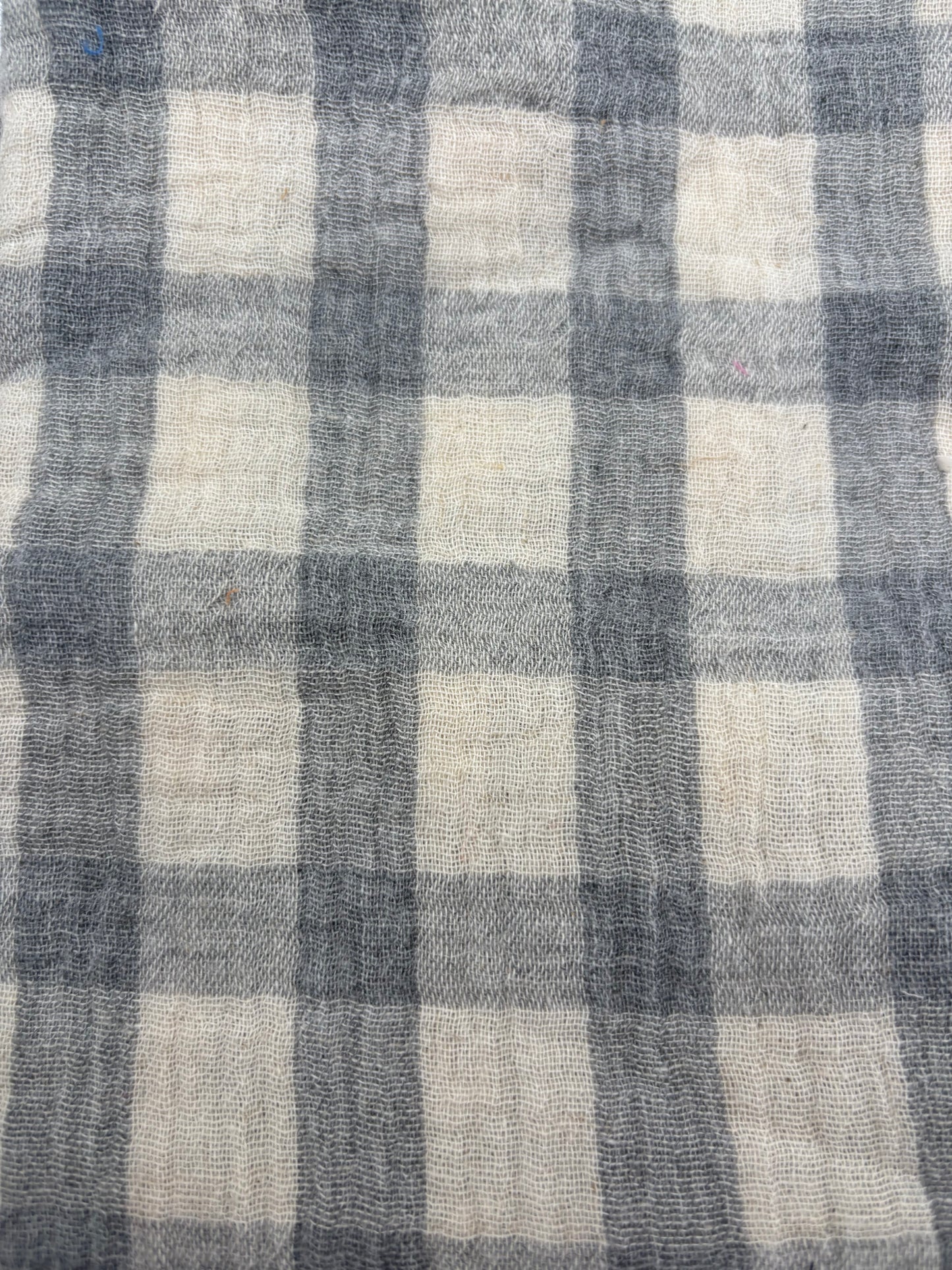 Snood en double gaze de coton - vichy