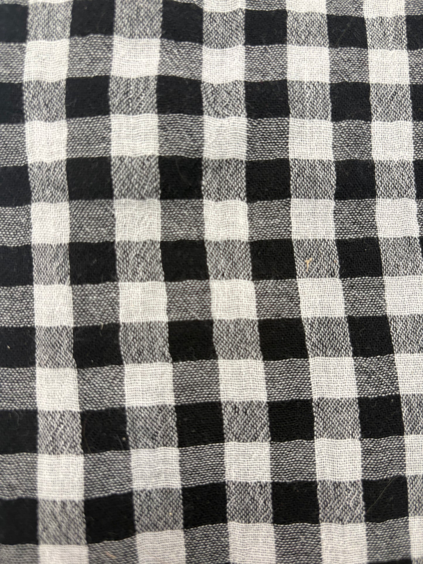 Snood en double gaze de coton - vichy