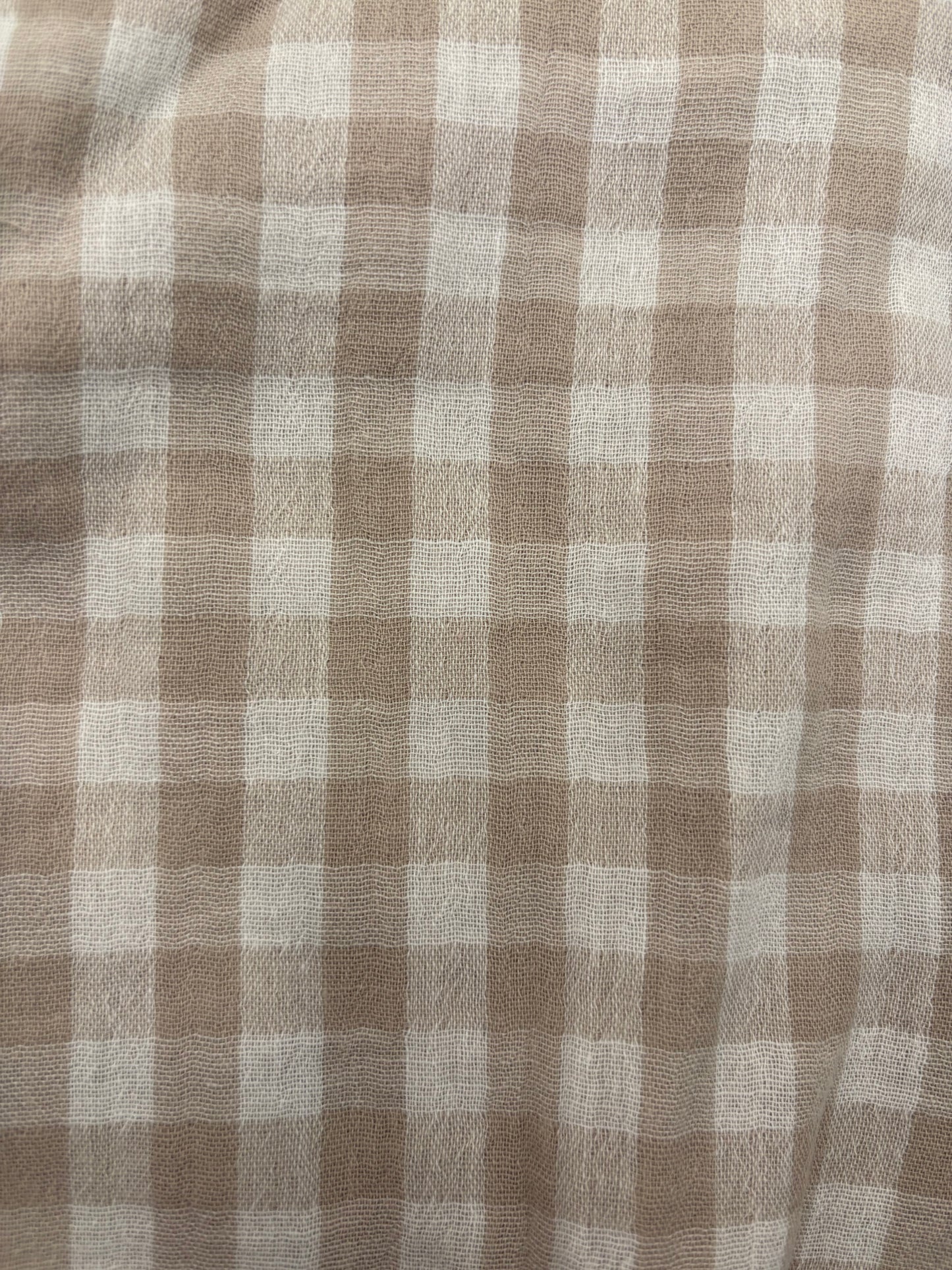 Snood en double gaze de coton - vichy