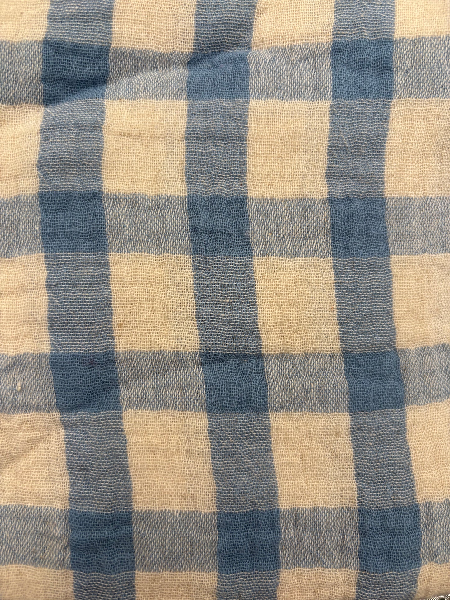 Snood en double gaze de coton - vichy