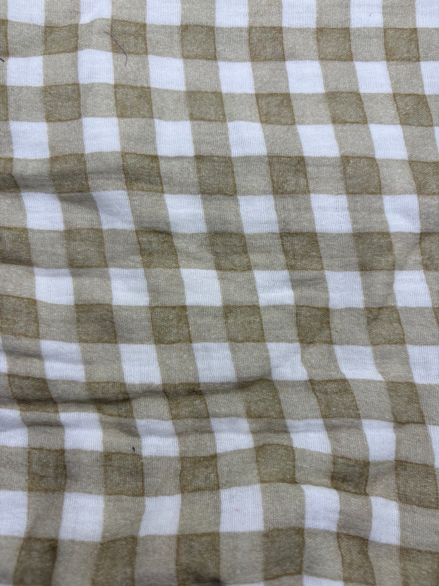Snood en double gaze de coton - vichy