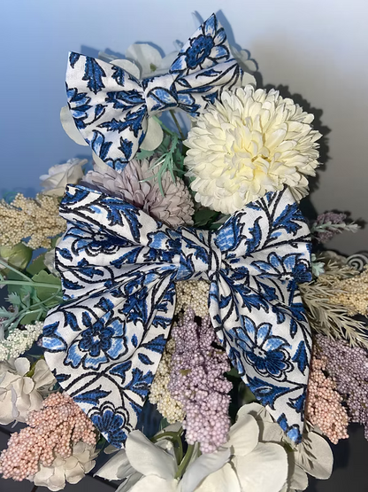 Noeud papillon en coton - fleurs