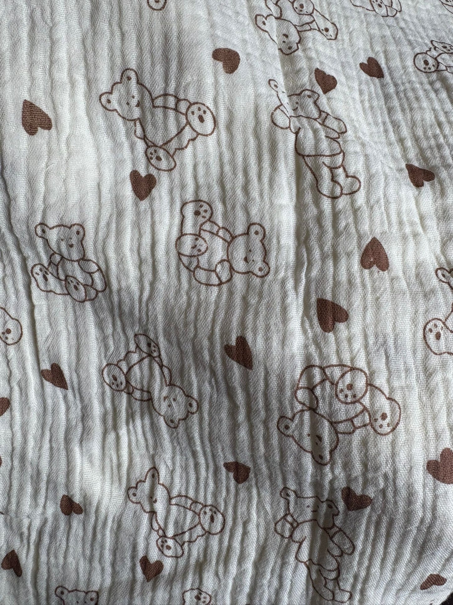 Snood en double gaze de coton - Ours