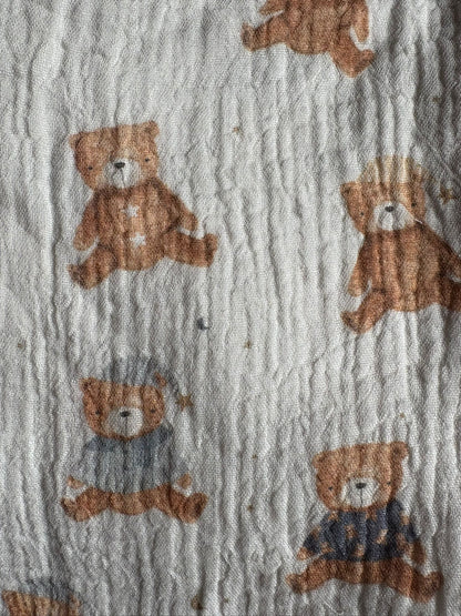 Snood en double gaze de coton - Ours