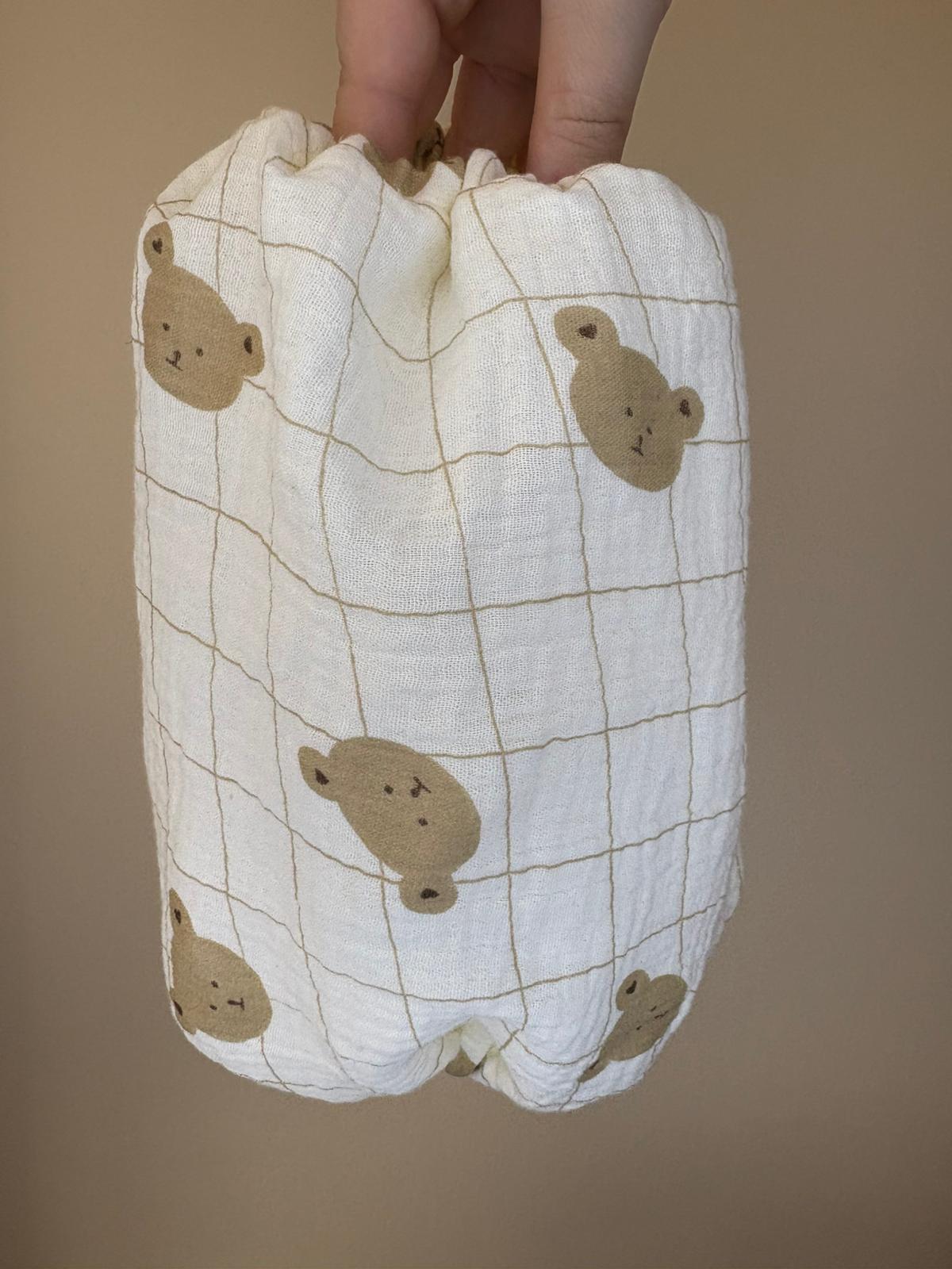 Snood en double gaze de coton - Ours