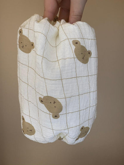 Snood en double gaze de coton - Ours