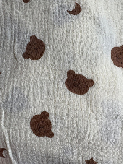 Snood en double gaze de coton - Ours