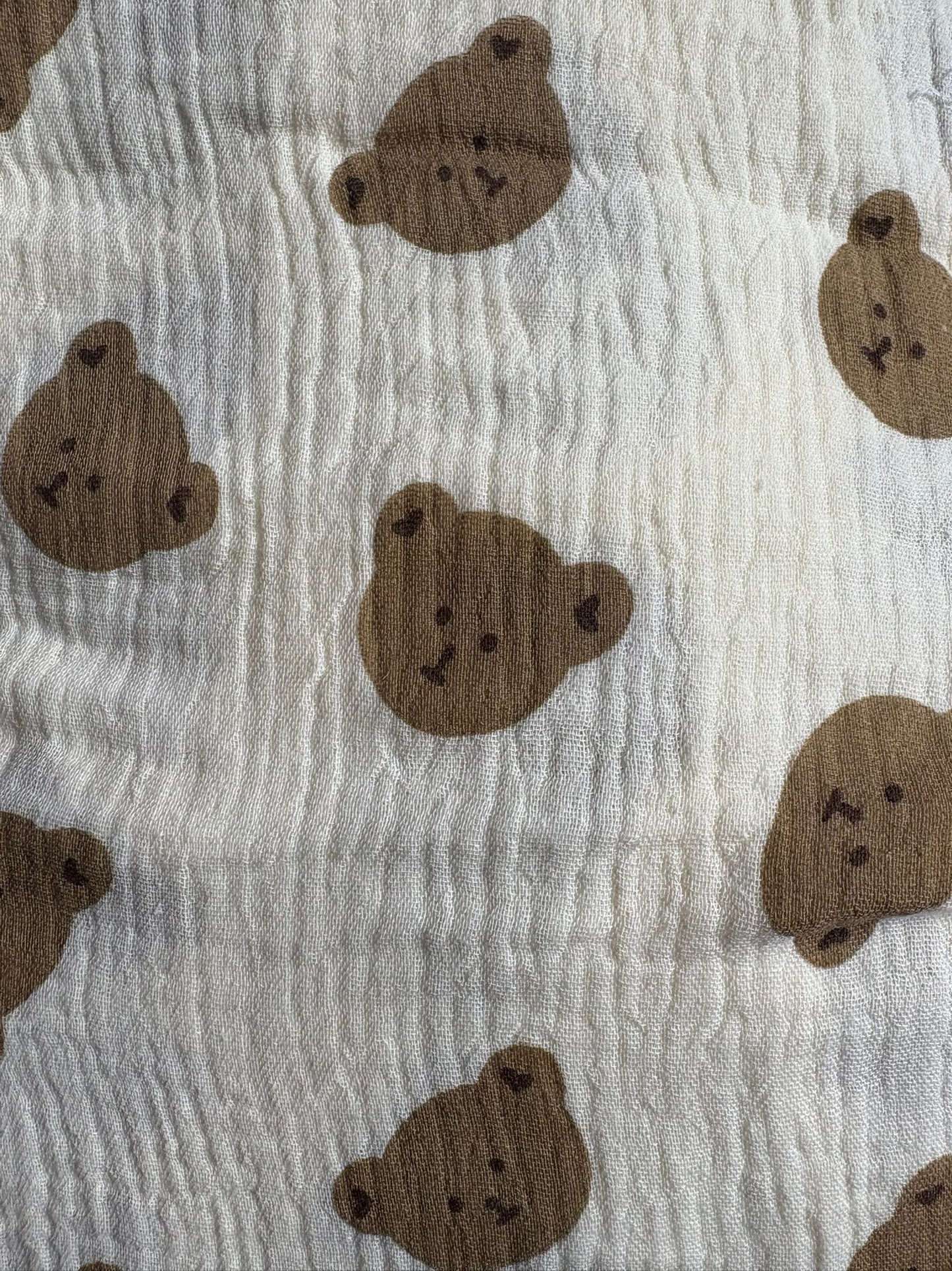 Snood en double gaze de coton - Ours