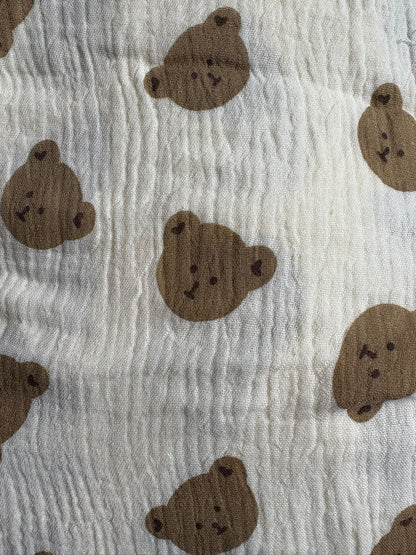 Snood en double gaze de coton - Ours